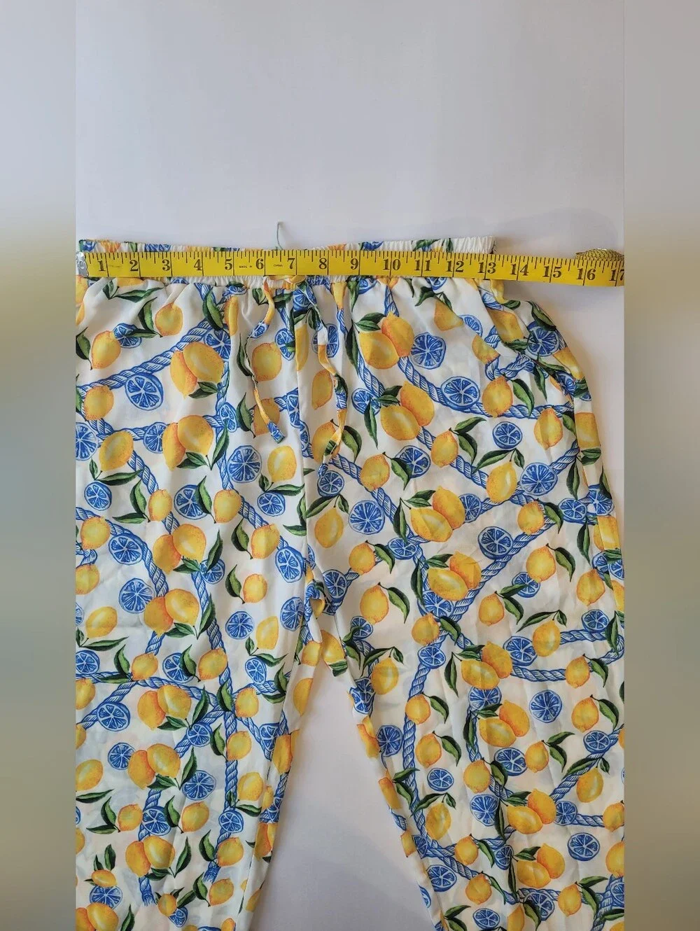 NWT Salty Weekend Costa Wide Leg Pants Lemon Print Small - Picture 13 of 14